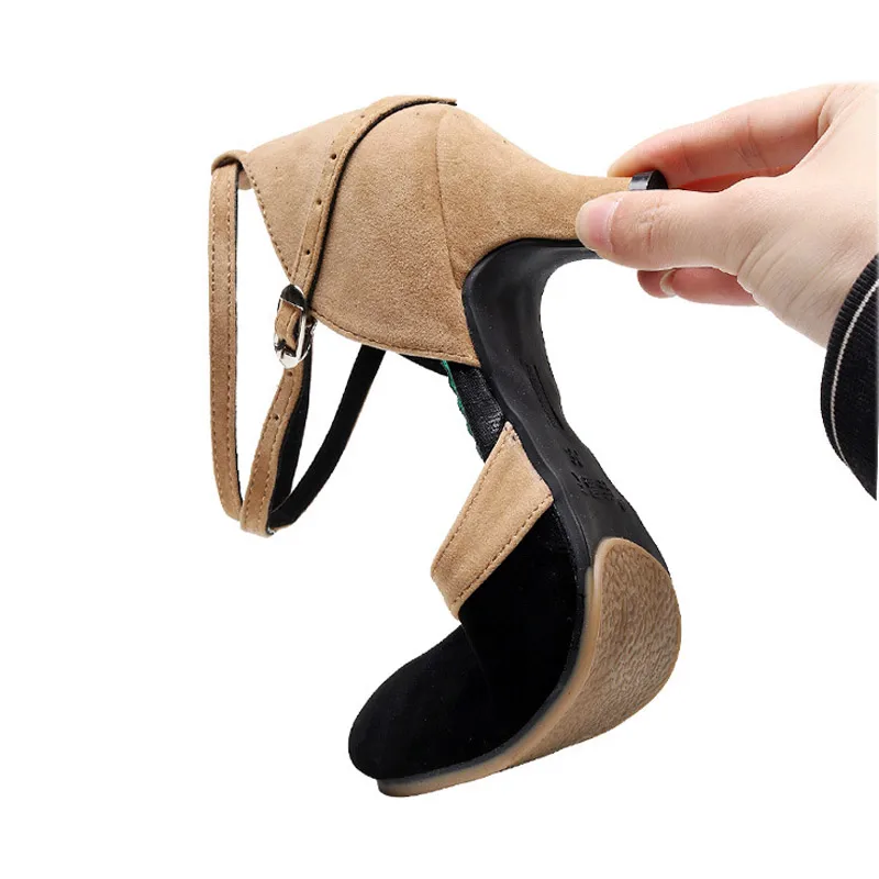 Latin Dance Shoes Women Salsa Closed Toe High Heels 5cm Ballroom Tango Dancing Shoes Woman Girls Sandals Size 33-43 Customized