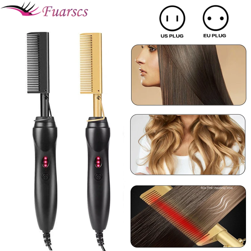 Расческа-выпрямитель для волос, электрический выпрямитель для волос, Плойка для волос, для сухого и влажного использования, плоские утюги, г...