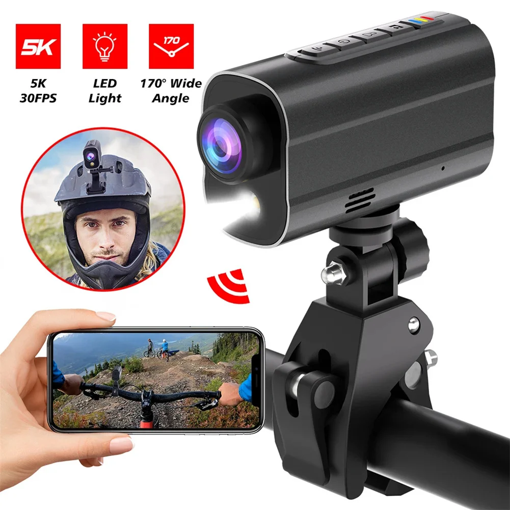 

Экшн-камера 5K HD с подсветкой и синхронизацией Wi-Fi