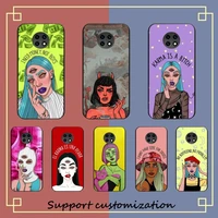 aesthetic devil woman bad girl painted phone case for xiaomi redmi note 8a 7 5 note 8pro 8t 9pro tpu coque for note 6pro