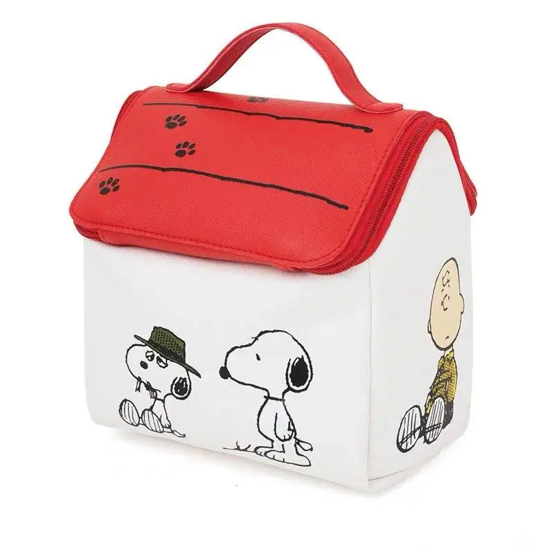 

21Cm Japanese Magazine Appendix with The Same Snoopy Cartoon House Shape Storage Bag Kawaii Large-Capacity Wash Bag Cosmetic Bag