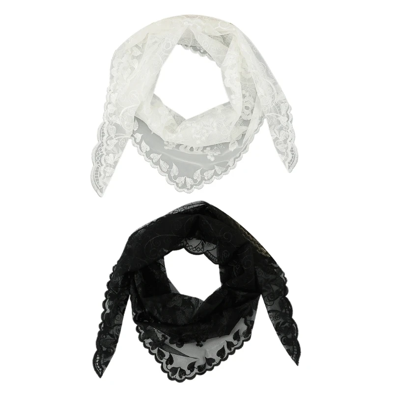 

Lace Scarf Floral headscarf Summer Hijab For Women Lightweight
