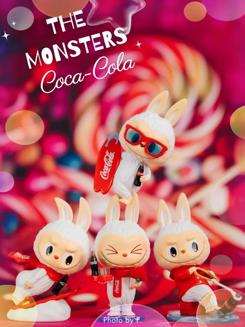 Popmart Labubu Рождественская кока-кола совместимая серия слепая коробка торцевая