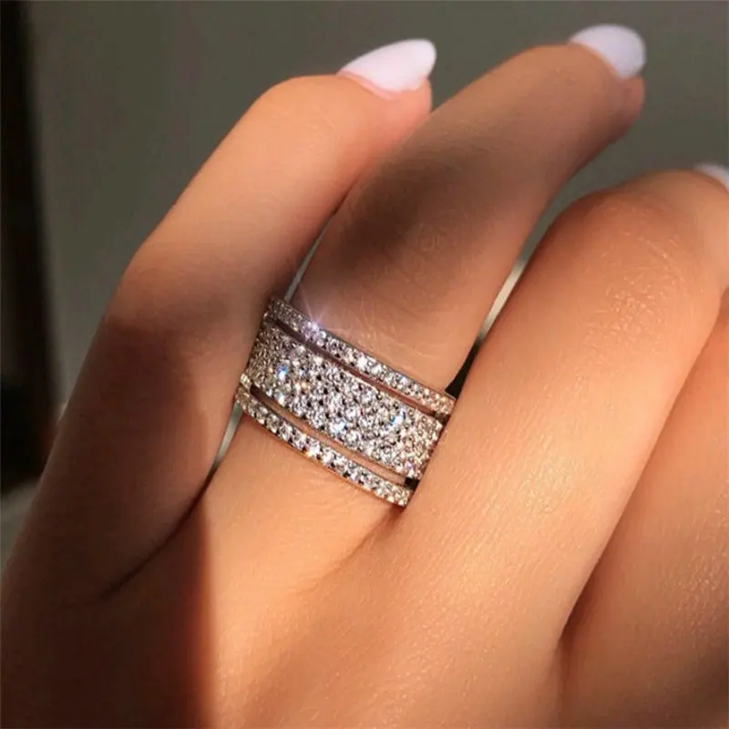 

Wedding Hand Jewelry Popular Creative European Bride Party Diamond Ring Female