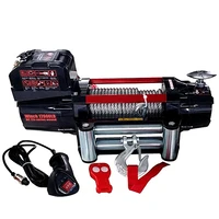 12000lbs 12v 24v 4wd off road 4x4 car electric winch with wire rope synthetic rope