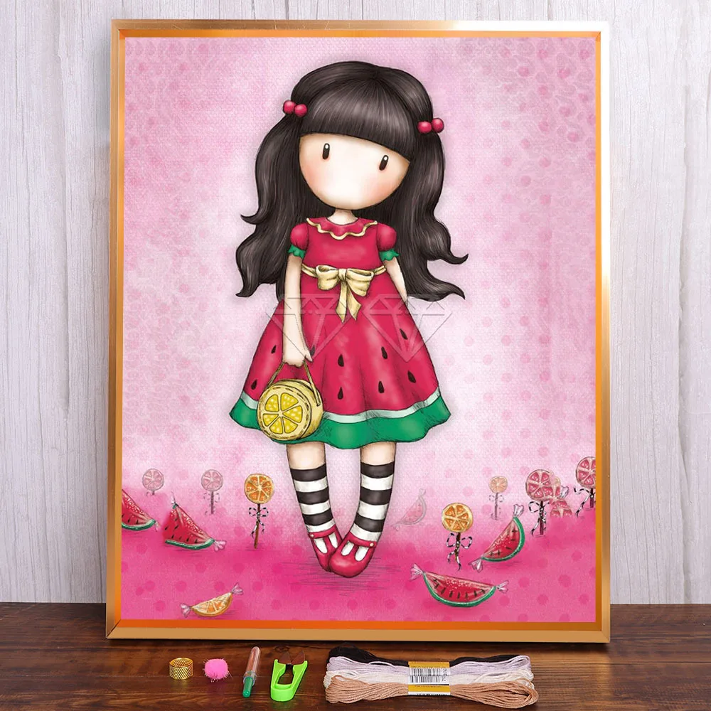 

Cartoon Girl Princess Printed Canvas 11CT Cross-Stitch DIY Embroidery Patterns DMC Threads Needlework Sewing Wholesale