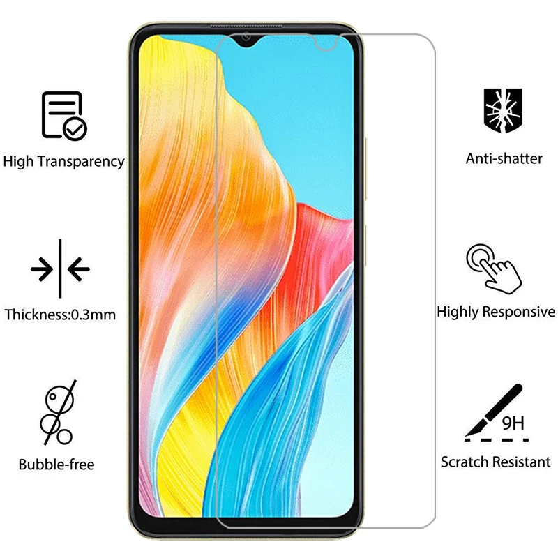 Защита экрана для oppo a18 a38 защитное закаленное стекло на oppoa18 oppoa38 a 18 38 18a 38a пленка