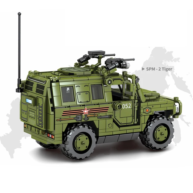 Военная штурмовая модель Vhicle SPM - 2 Tiger бронированный автомобиль WW2 Модели Hummer