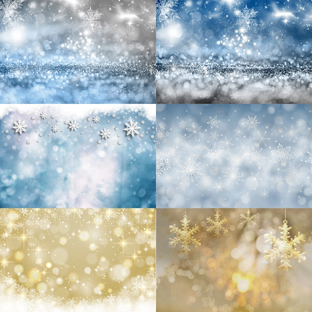 Купи Laeacco Christmas Fantasy Glitter Snowflake Backdrop Photography Props Baby Portrait Decoration Anniversaire for Photo Studio за 239 рублей в магазине AliExpress