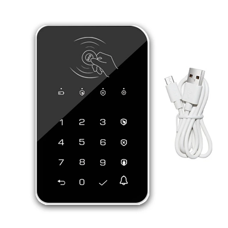 

433Mhz Wireless Keyboard Touch Pad Doorbell Button For G50 / G30 / PG103 / W2B Wifi GSM Alarm RFID Card Rechargeable