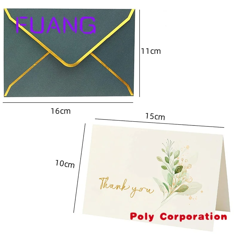 custom luxury thank you card wedding invitation paper envelope