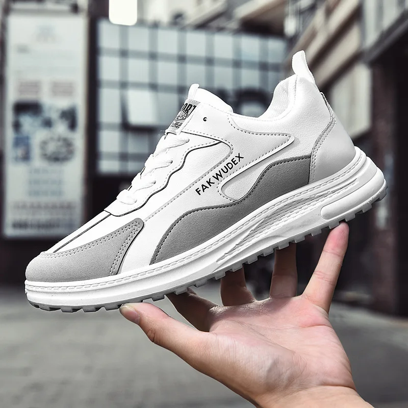 

Mens Casual Shoes Fashion Lace Up Mens Leather Shoes Outdoor Sports Shoes Breathable Sneaker Running Shoes Tenis Masculino