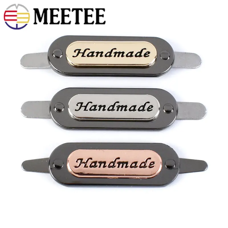 Металлические этикетки Meetee 5/10 шт., ярлыки ручной работы 35x12 мм, ярлыки для сумок, кошелек, одежды, сумок, фурнитура для изготовления швейных принадлежностей Металлические этикетки Meetee 5/10 шт., ярлыки ручной работы 35x12 мм, ярлыки для сумок, кошелек, одежды, сумок, фурнитура для изготовления швейных принадлежностей