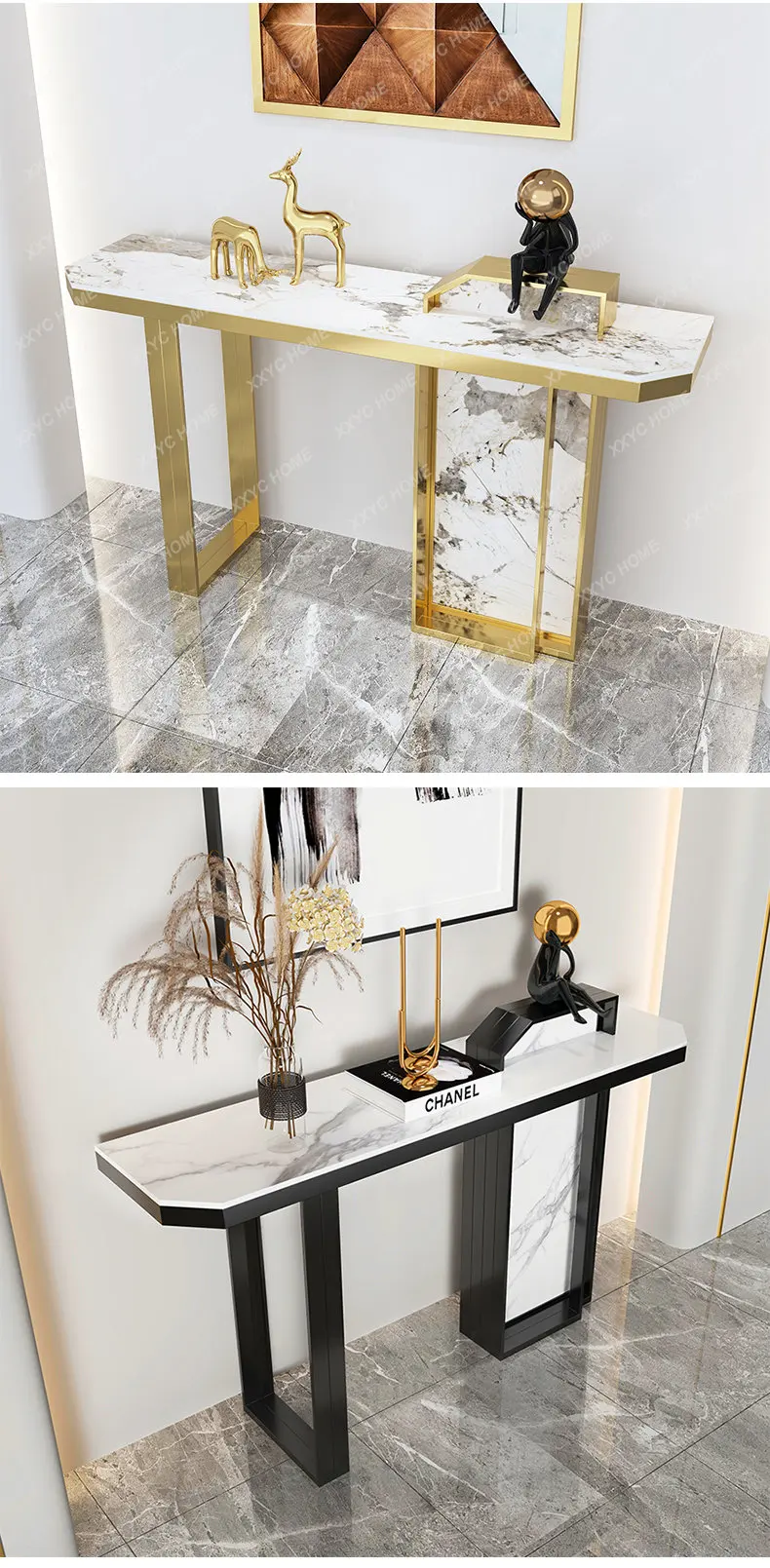 

Console Tables Modern Minimalist Wall Entry Stone Plate Side View Designers a Long Narrow Table Decoration Entrance Cabinet