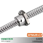 Шариковый винт TBI Motion SFNU3205 C7 SFU3205 R32 1000 мм, фланцевый резьбовой вал с большой нагрузкой, шариковая гайка, шариковый винт, комплекты с ЧПУ, высокая точность