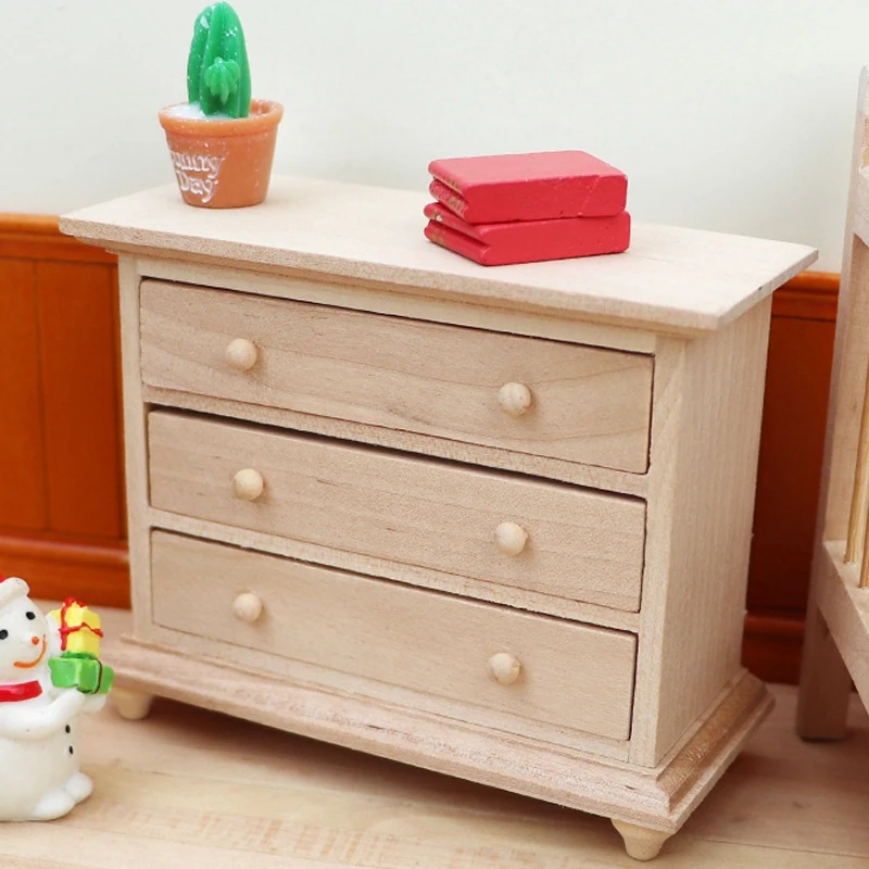 1:12 кукольный домик миниатюрный деревянный ящик для хранения шкафчик