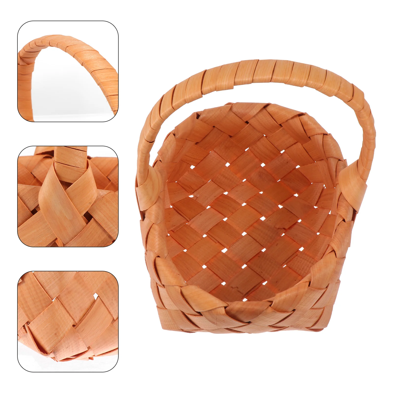 

1pc Rattan Woven Basket Decorative Basket Basket Picnic Basket for Party