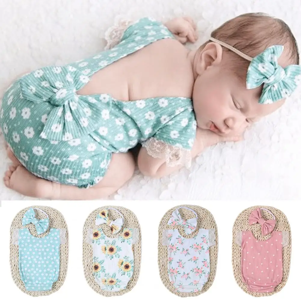 

1Set Breathable Reusable Eye-catching Newborn Backless Photography Clothes Photography Clothing for Taking Photos