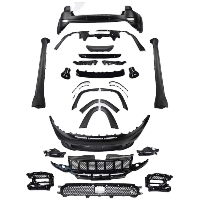 

2017 Style SRT8 Body kits for Jeep Grand Cherokee 2011+ car part Front and Rear bumper bull bar Side Step nerf bar side pedal