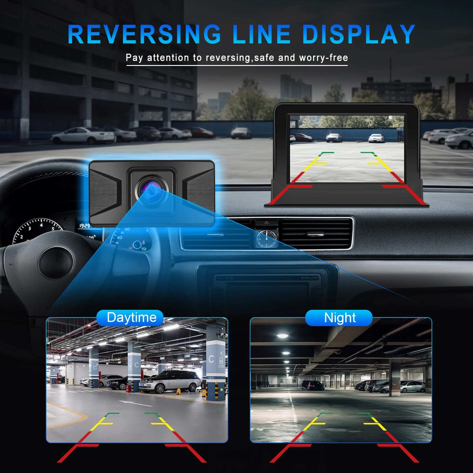 Автомобильный монитор Podofo автомобильный водонепроницаемый HD заднего вида с