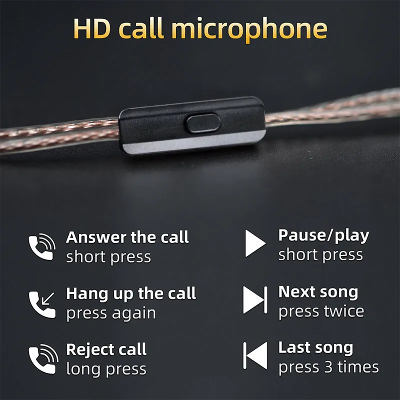 Кабель для наушников KZ ZS3 ZS4 EDX ZSN ZST ASX ZSX CA4 C12 C16 ZAX