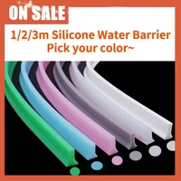 3m silicone water barrier block strip bendable water stopper retaining threshold bathroom kitchen sink shower door dam