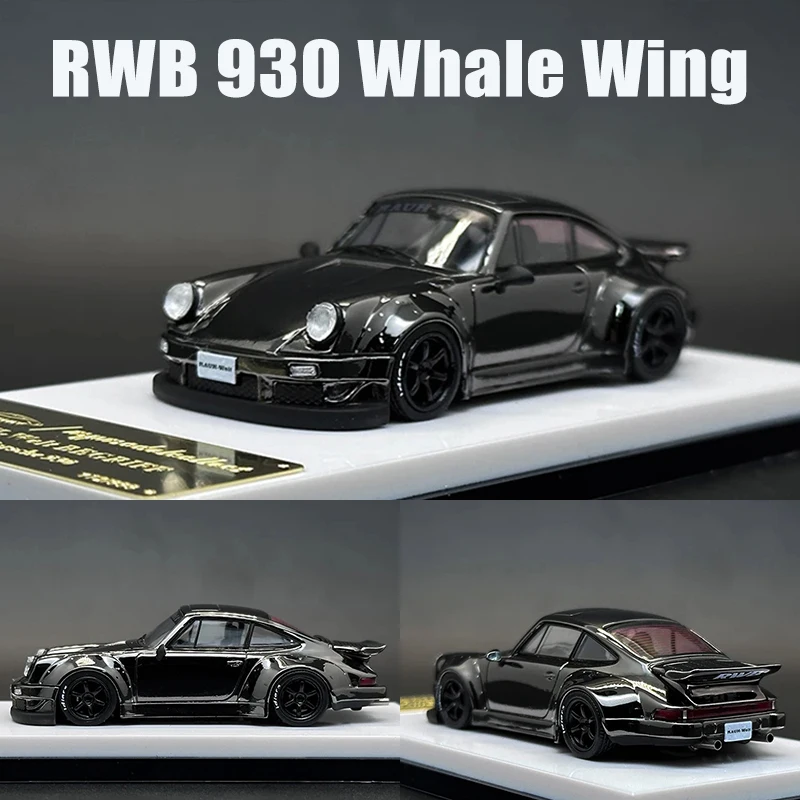 MC 1:64 RWB 930 крыло Кита хромированное серое литье Коллекционная модель автомобиля
