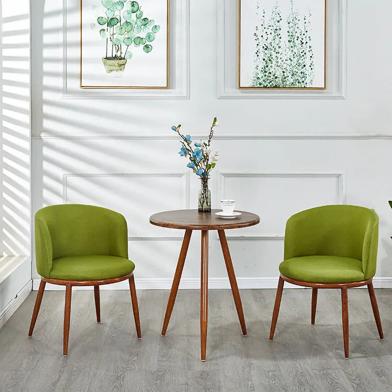 S Nordic Style Dining Table With Chairs Set Furniture Cotton Linen Solid Wood Hotel Kitchen Restaurant Stool