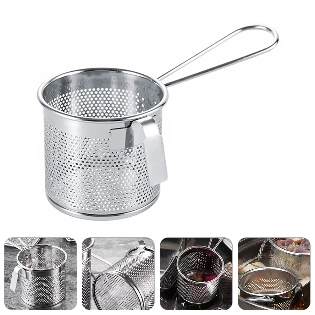 

Round Chafing Dish Hot Pot Through The Net Hanging Colanders Stainless Steel Mesh 16.5X8X7CM Hot-pot Side Separation Sieve