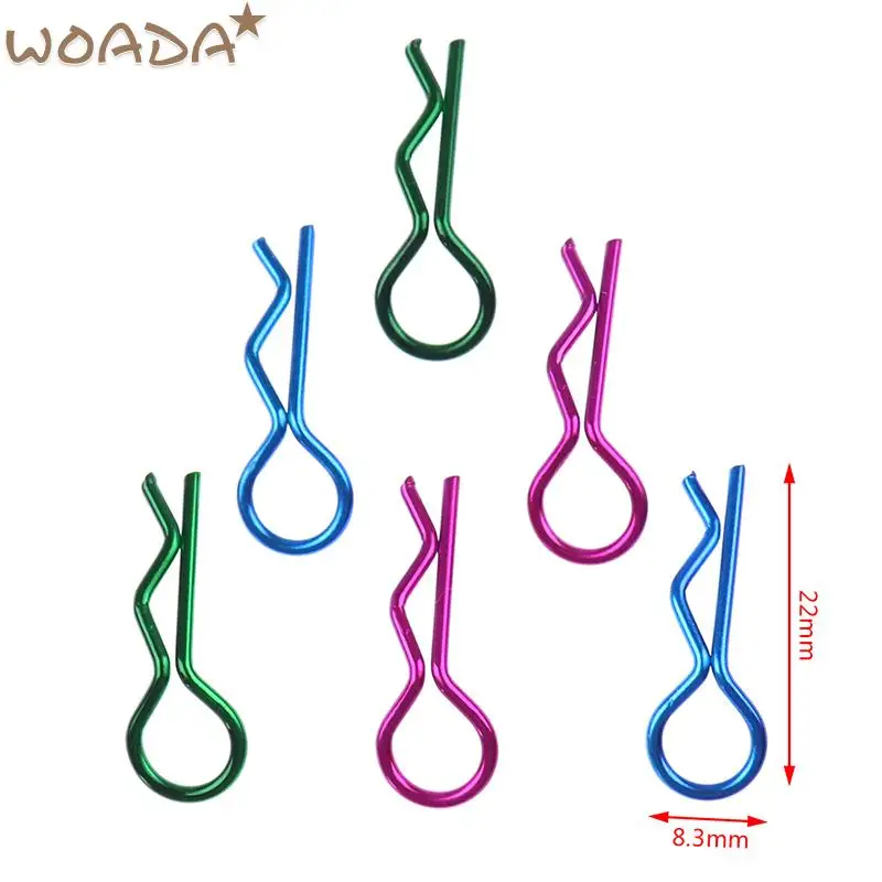 

10pcs Stainless Steel Body Clips R Pin Shell for Redcat HPI HSP 1/10 1/12 1/16 RC Car Parts