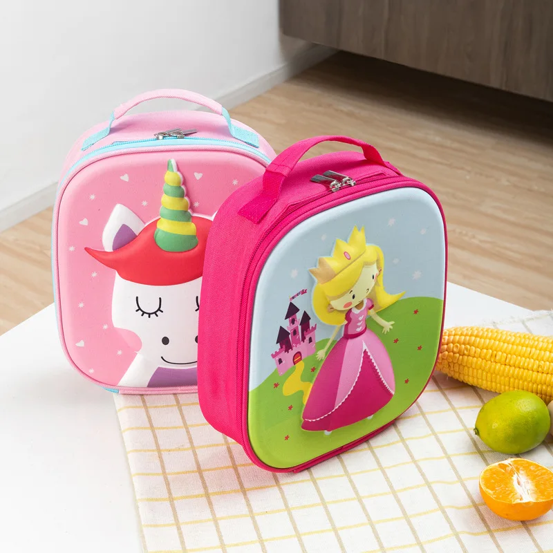 

Cartoon Insulated Lunch Baganimals Bag for Children School Trip Bag 3D Three-dimensional Cute Thermal Lunch Box Picnic Bag
