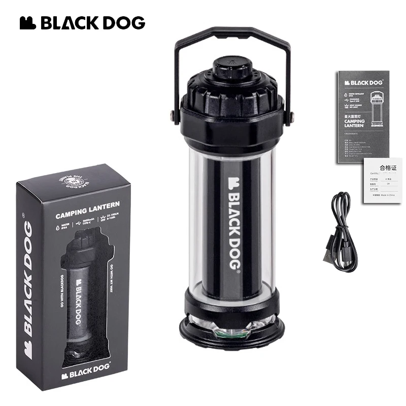

Naturehike Blackdog Portable Flashlight Lantern IPX4 Waterproof Light 4 Mode Lighting 130h Long Lasting 2600mAh Large Capacity