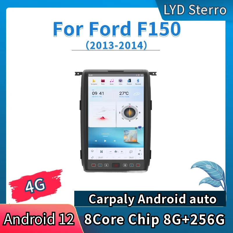 

LYD For Ford F150 2013-2014 Android 11 Car Multimedid Player Auto Radio GPS Navigation Audio Stereo 8Core Chip 8G+256G Bluetooth