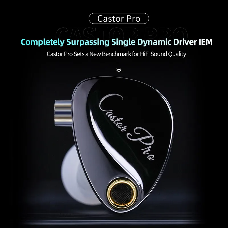 Фото KZ Castor PRO Наушники-вкладыши Hi-Fi Динамические высококачественные настраиваемые наушники Стойки нового скамейка для басовых гарнитур с качеством звука Hfi №2