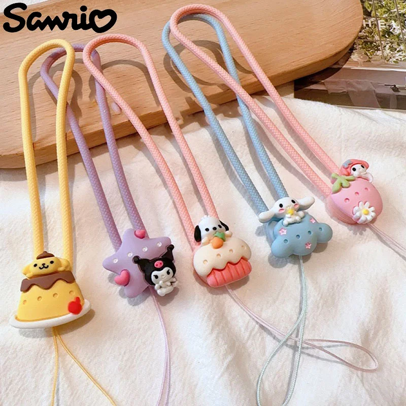 

Sanrio My Melody Mobile Phone Lanyard Cinnamoroll Kuromi Kawaii Cartoon Sturdy Durable U-disk Key Anti-Loss Hanging Neck Pendant