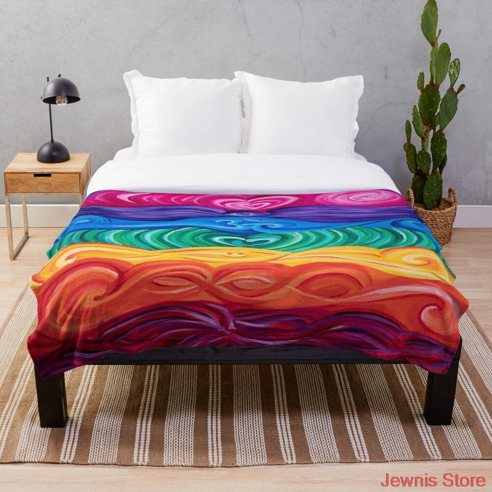 

Chakra Art 2 Blanket Print on Demand Decorative Sherpa Blankets for Sofa bed Gift