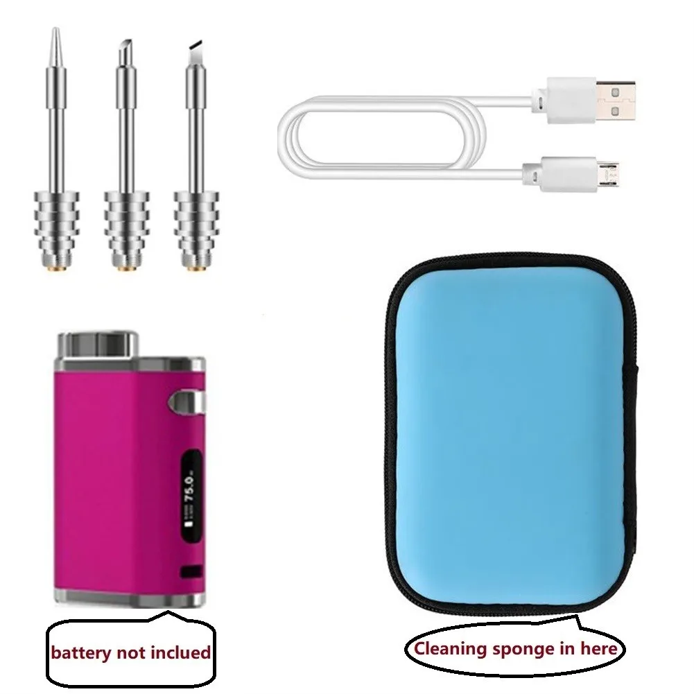 

Portable Rechargeable Soldering Iron, USB Wireless Battery Soldering Iron, 1W-75W High-power Outdoor Soldering Iron