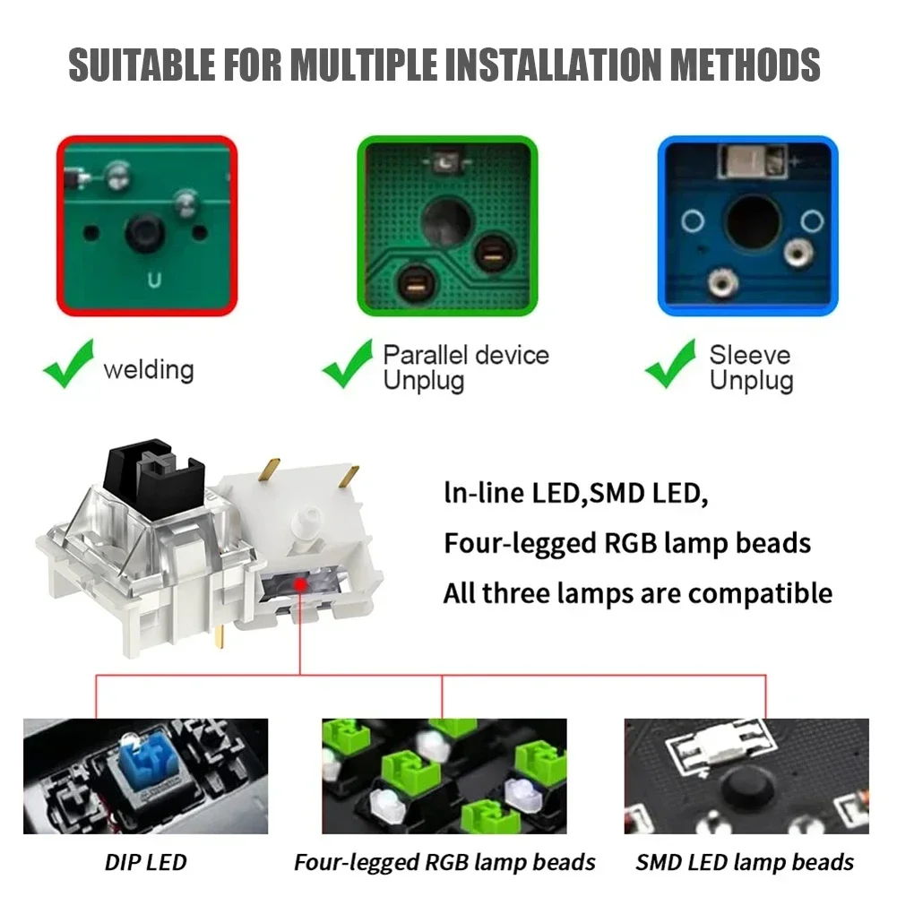 10 шт. Outemu переключатель для клавиатуры 3-контактный линейный тактильный тихий