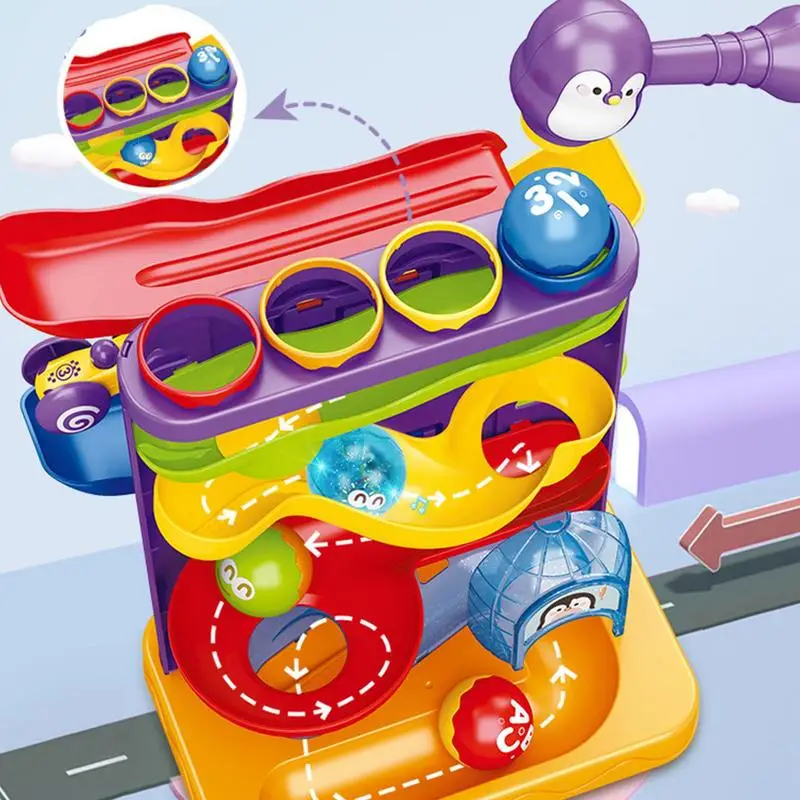 Автомобильная рампа гоночная трасса 2 в 1 игрушки-мячи и трек игрушка для мелкой