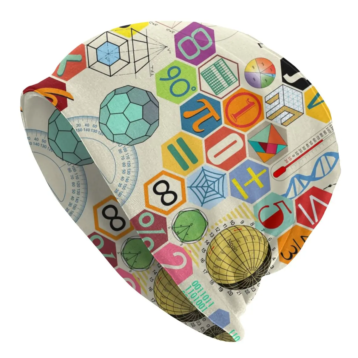 

Облегающие шапки с математическим символом, шапки для мужчин и женщин, трендовая зимняя теплая вязаная шапка унисекс, научная математика, подарок, шляпа, шапки