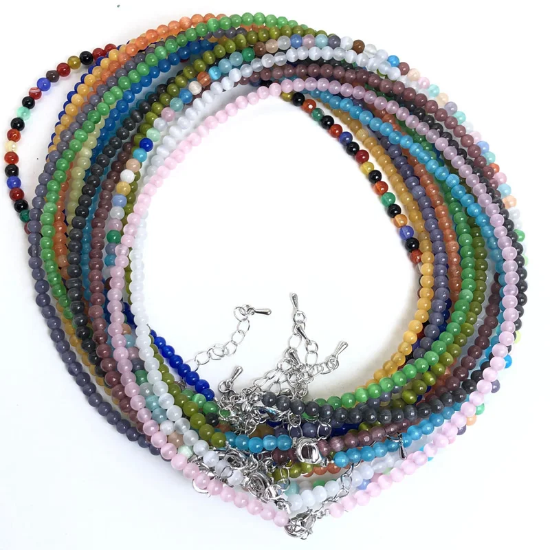 Ожерелье женское с натуральным агатом ювелирное изделие ручной работы в