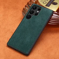 Cow Suede Genuine Leather Case for Samsung Galaxy S22 Ultra S20 S21 FE S9 S10 S22 Plus Note 20 10 Plus A52S A52 A51 A12 A71 A32