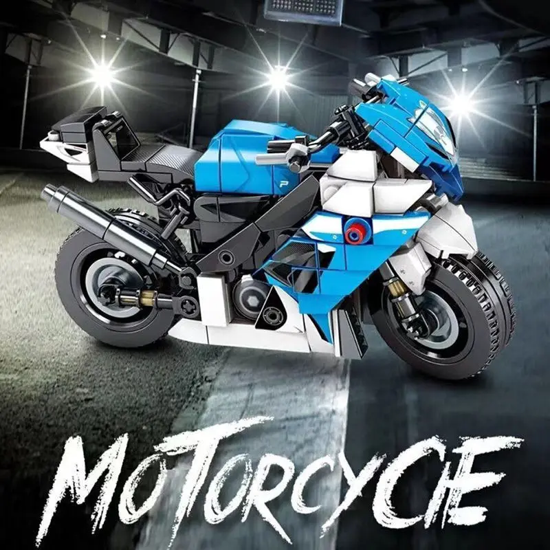 

Lego Sets Compatible with Lego Building Block Motorcycle Locomotive Model Children's Educational Toy Birthday Gift for Boyfriend