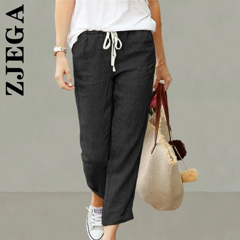 

Zjega Pants Trousers Women New Elastic Trendy Leg Pants For Women Hip Drawstring Sweatpants Chic Pant Streetwear Female