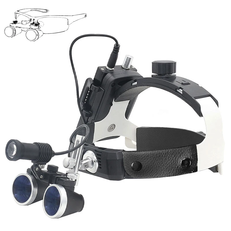 2 5X/3 5X медицинская стоматологическая лупа для шлема бинокулярная 5 Вт