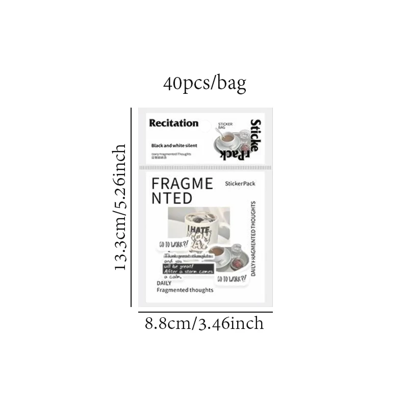 Mr. paper 6 стилей 40 шт./упаковка текстура бумаги с покрытием ежедневные Стикеры