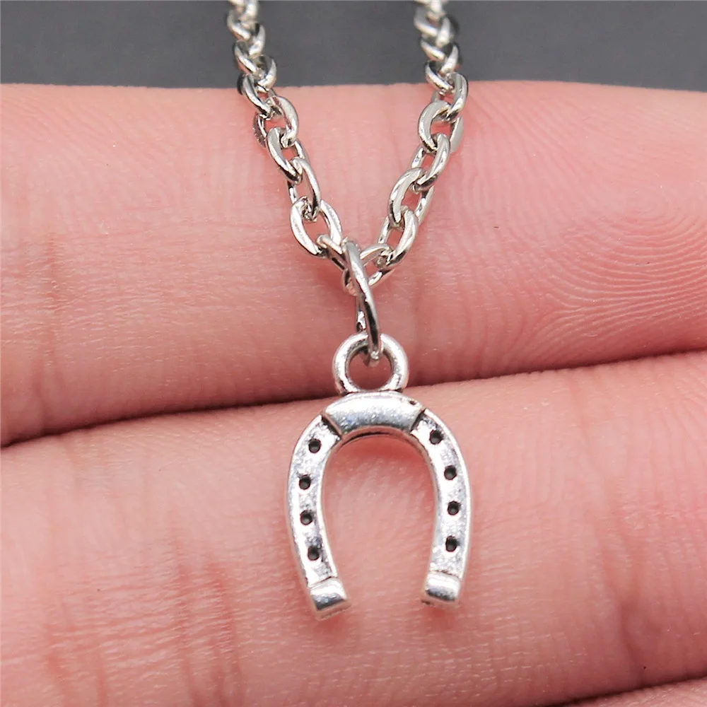 

Dropshipping 2 Colors 14x9mm Horseshoe Pendant Necklace Jewelry For Women