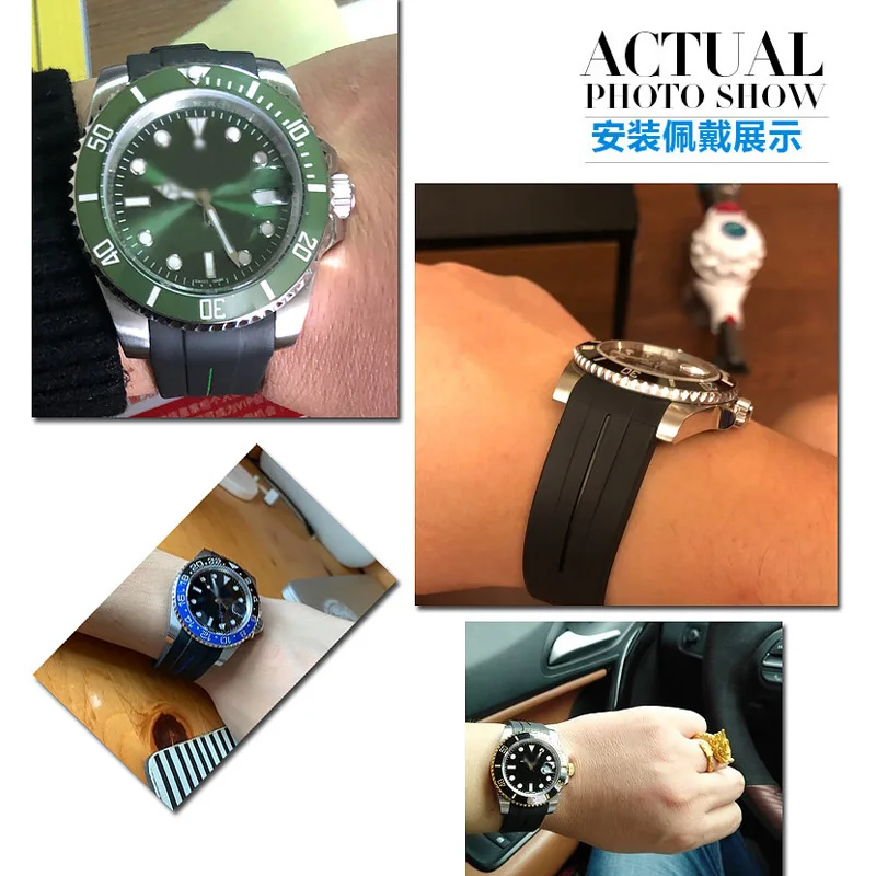 Ремешок для часов Rolex ремешок SUBMARINER DAYTONA GMT яхта-Master аксессуары силиконовый