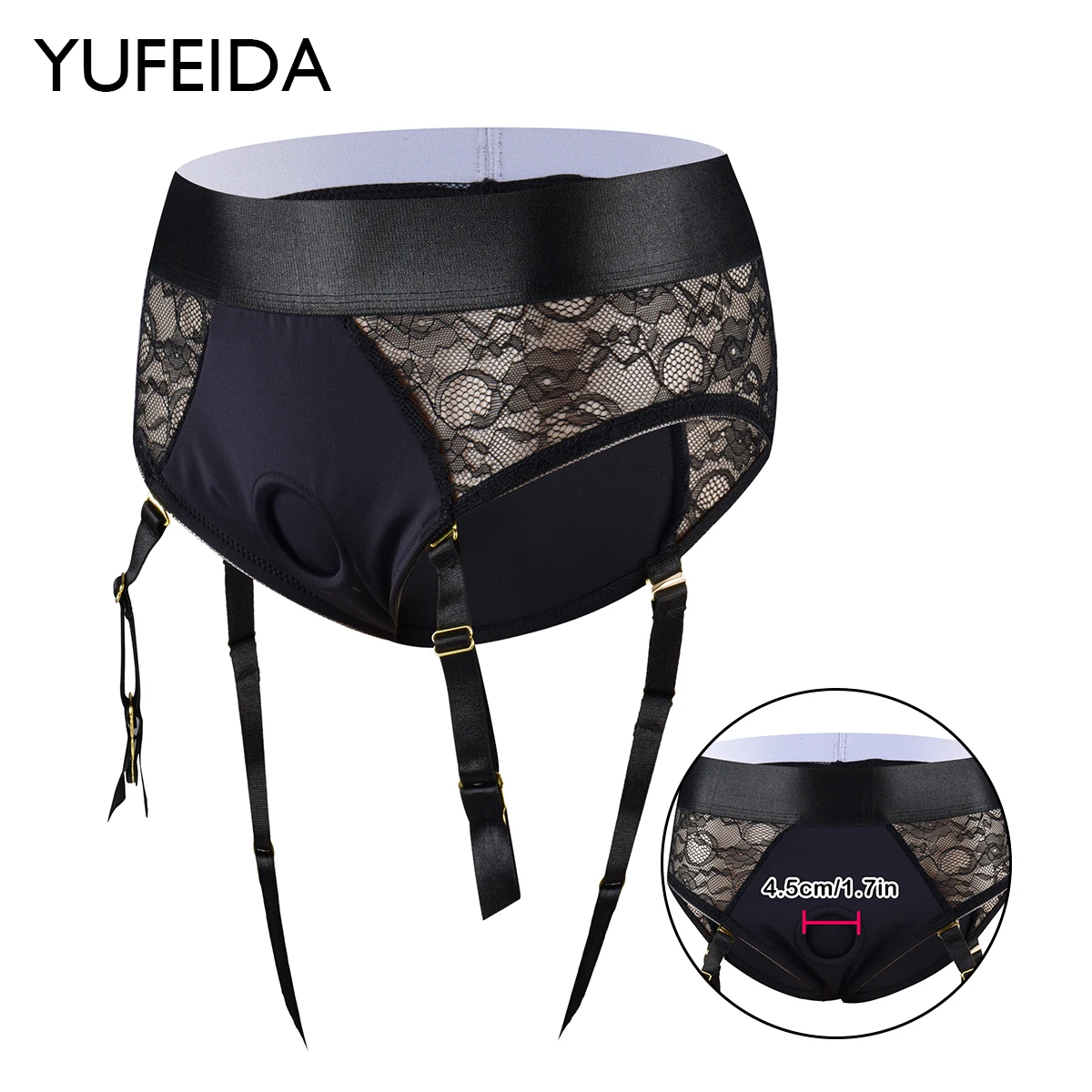 

Нижнее белье YUFEIDA для мужчин и женщин, эротические трусы с открытой промежностью, бикини с пенисом и перьями, трусы с уплотнительным кольцом для геев, Размеры M, L, XL