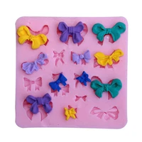 new diy multi bow bowknots shape cake mold silicone chocolate mold for kitchen baking sugar craft fudge stamp decorating tools